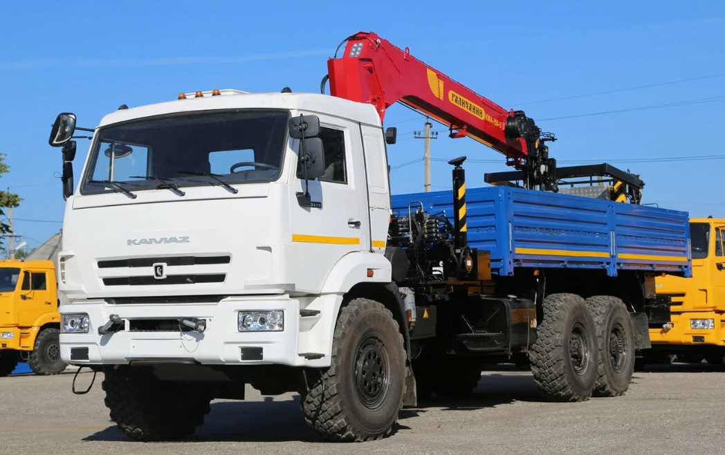 Бортовой автомобиль КАМАЗ 5350 с КМУ Hangil HGC 986